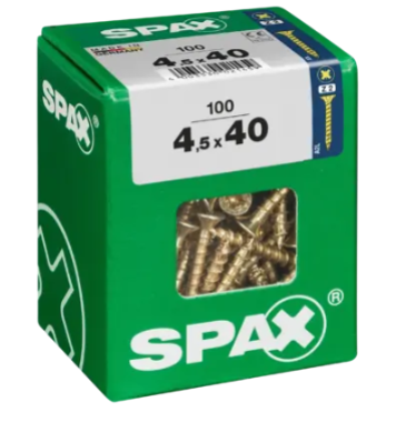 SPAX  Universalschraube YELLOX, 4.5x40 mm, 100 Stück, 4081020450407